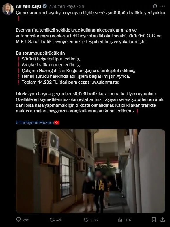 Çocukların hayatını tehlikeye atmışlardı! Bakan duyurdu: Servis sürücüleri yakalandı